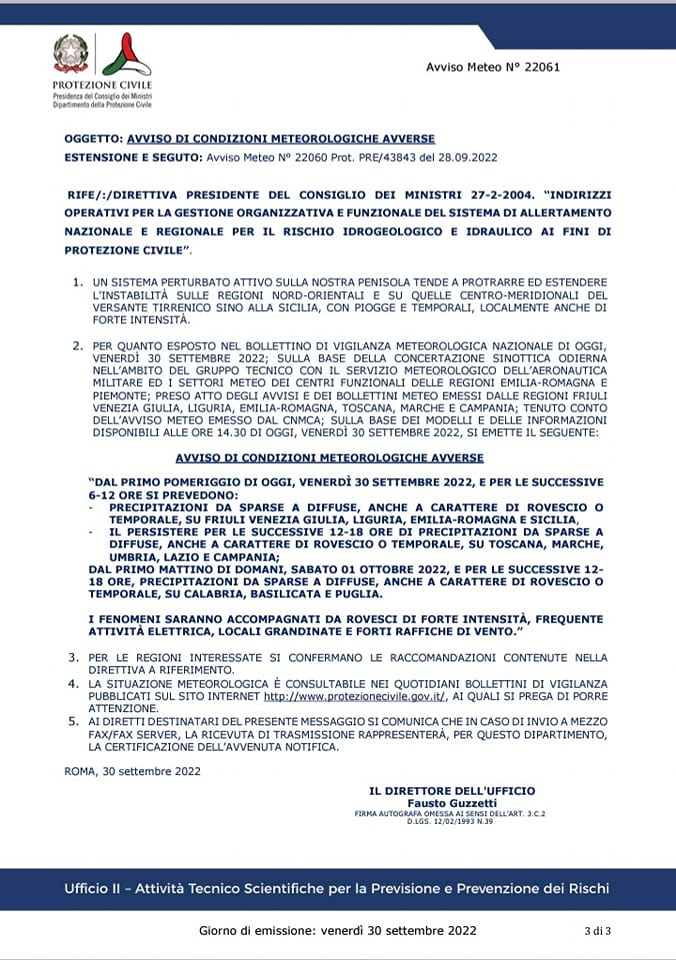 condizioni meteo avverse