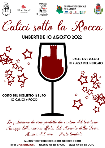 Il 10 agosto appuntamento con “Calici sotto la Rocca”