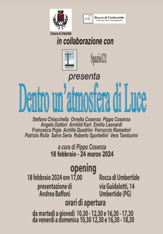 “Dentro un’atmosfera di luce”: mostra di arte visuale presso la Rocca di Umbertide