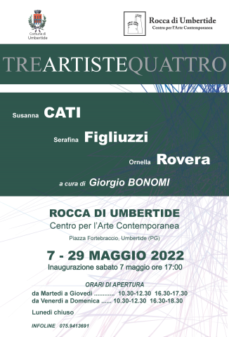 La mostra TREARTISTEQUATTRO alla Rocca dal 7 al 29 maggio