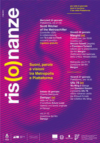 Al Cinema Metropolis e in Piattaforma dal 25 al 28 gennaio appuntamento con la rassegna “Ris(o)nanze”