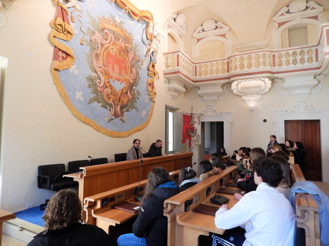 Una mattinata in Municipio per due classi del Campus “Da Vinci” nell'ambito del progetto di Educazione Civica