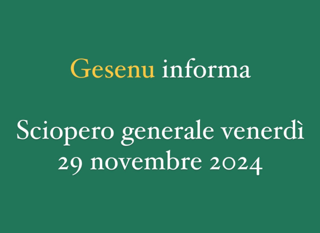 Gesenu informa- Sciopero generale venerdì 29 novembre 2024