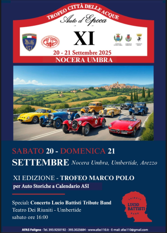 XI Trofeo Città delle Acque – Auto d’Epoca (Tappa di Umbertide)