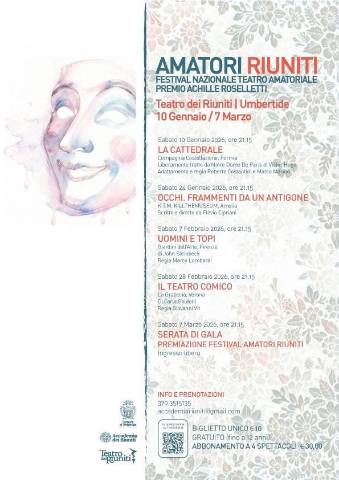 “AMATORI RIUNITI. FESTIVAL NAZIONALE DI TEATRO AMATORIALE”: PRESENTATA LA PRIMA EDIZIONE DEL FESTIVAL AL TEATRO DEI RIUNITI