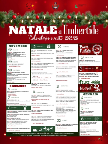 NATALE A UMBERTIDE - CALENDARIO EVENTI 2025/26