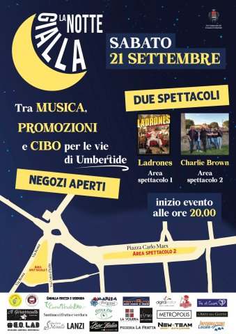 UMBERTIDE SI TINGE DI GIALLO: TUTTO PRONTO PER LA NOTTE GIALLA, SABATO 21 SETTEMBRE