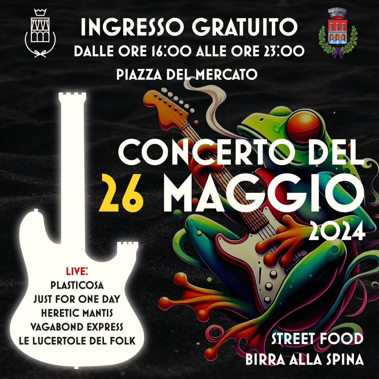 Domenica 26 Maggio ritorna il Concertone del Primo Maggio della Pro-Loco di Umbertide; l'evento era stato rimandato causa maltempo