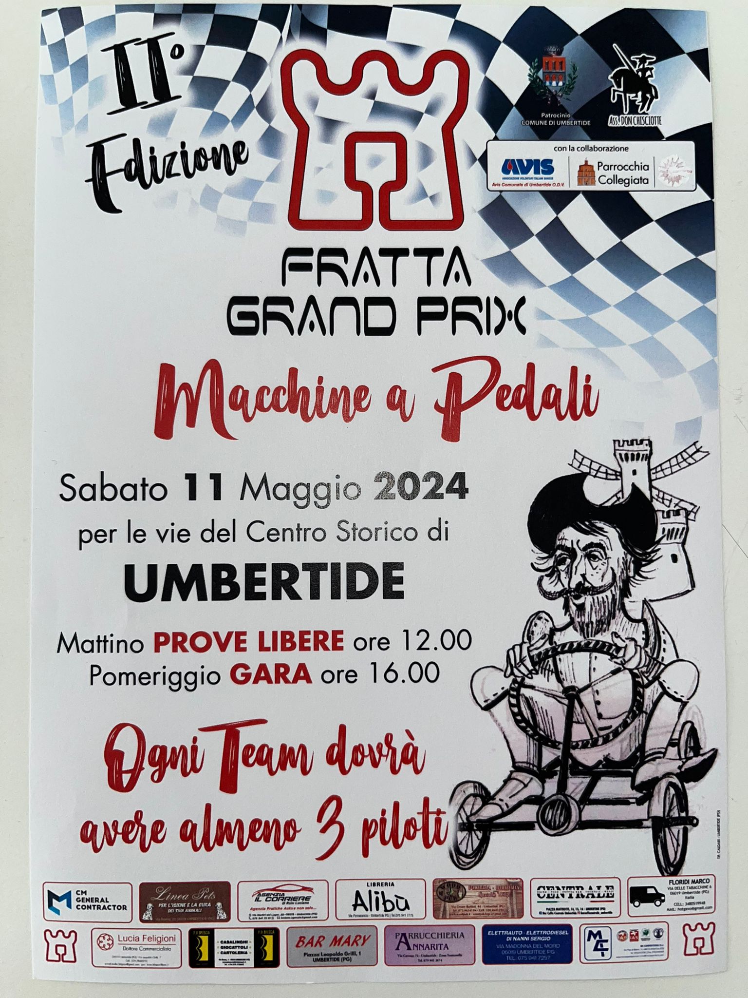 Sabato 11 maggio la II edizione di Fratta Grand Prix – Automobili a pedali