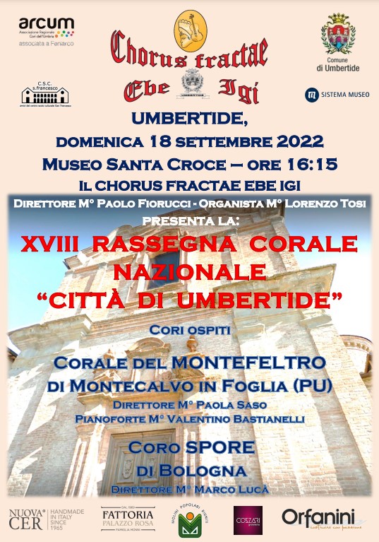 A Santa Croce torna la Rassegna corale nazionale “Città di Umbertide"