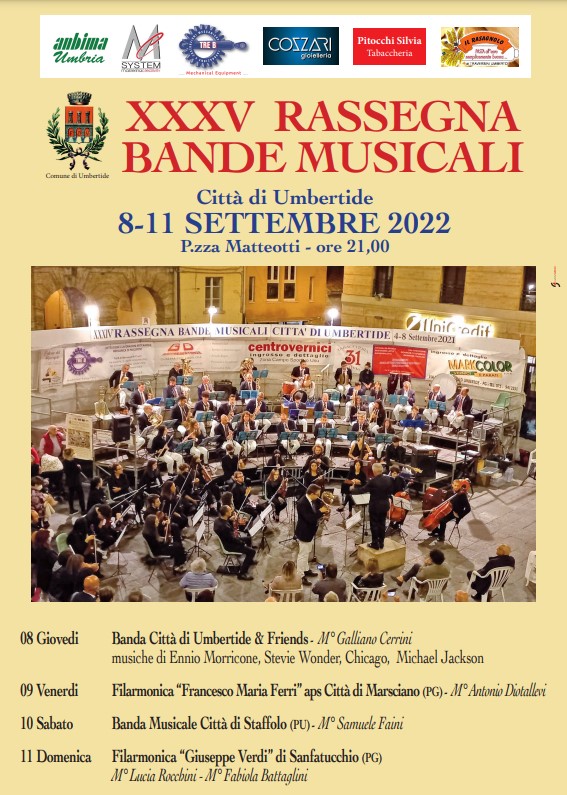 Arriva la XXXV Rassegna delle Bande "Città di Umbertide"