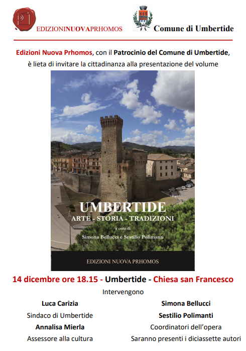 PRESENTAZIONE DEL VOLUME “UMBERTIDE - ARTE, STORIA, TRADIZIONI” SABATO 14 DICEMBRE