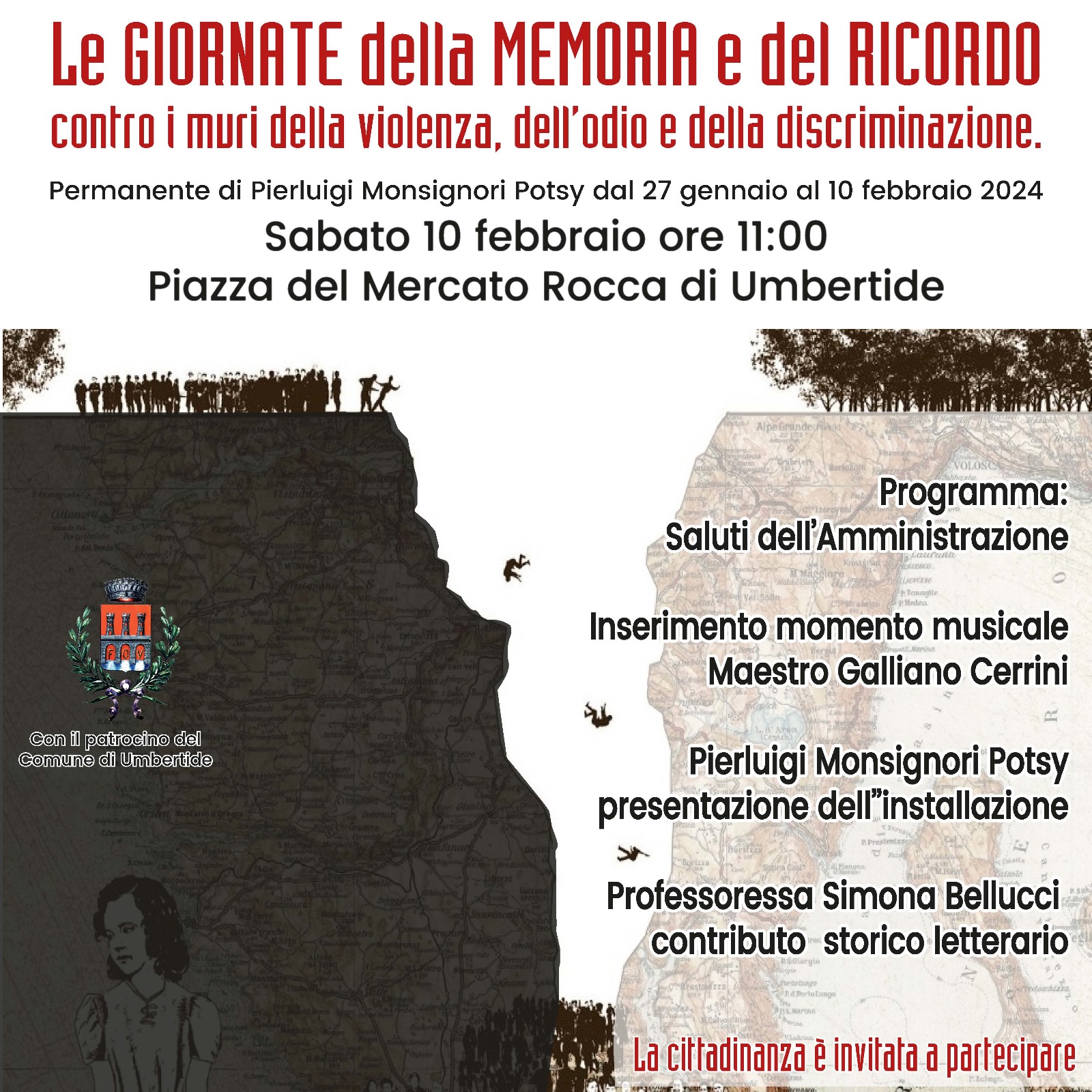Umbertide celebra il “Giorno del Ricordo” sabato 10 febbraio