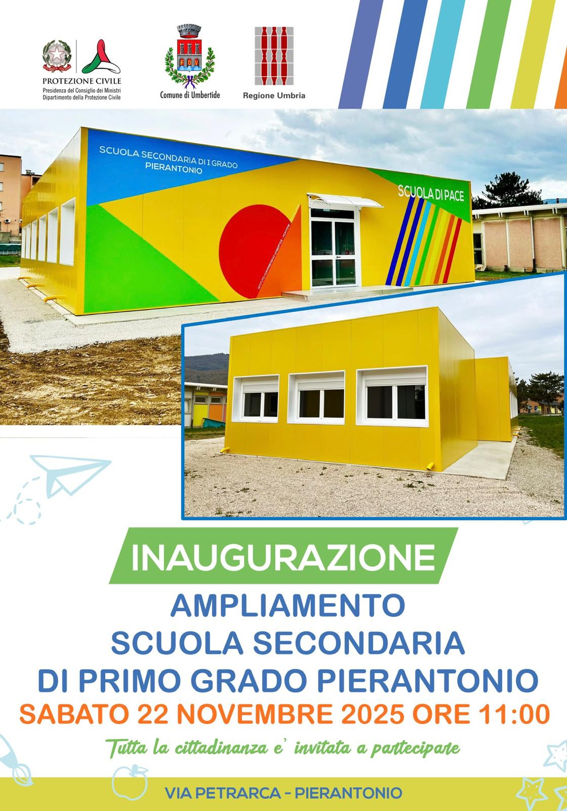 INAUGURAZIONE AMPLIAMENTO SCUOLA SECONDARIA DI PRIMO GRADO PIERANTONIO