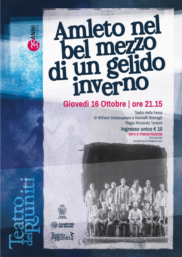 IL TEATRO DEI RIUNITI INAUGURA LA NUOVA STAGIONE CON “AMLETO NEL BEL MEZZO DI UN GELIDO INVERNO”