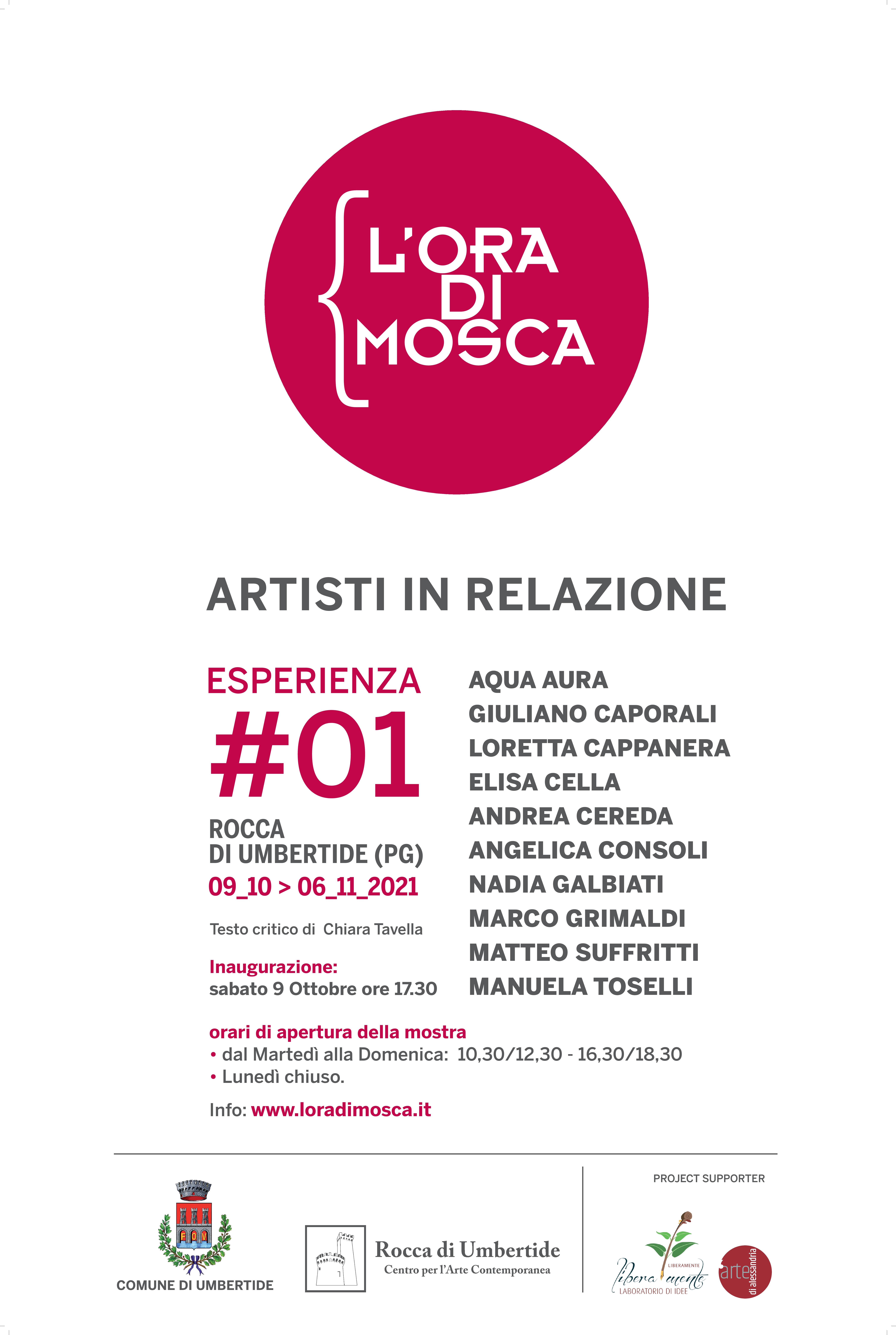 Dal 9 ottobre al 6 novembre alla Rocca la collettiva “L'ora di Mosca-Esperienza#01”