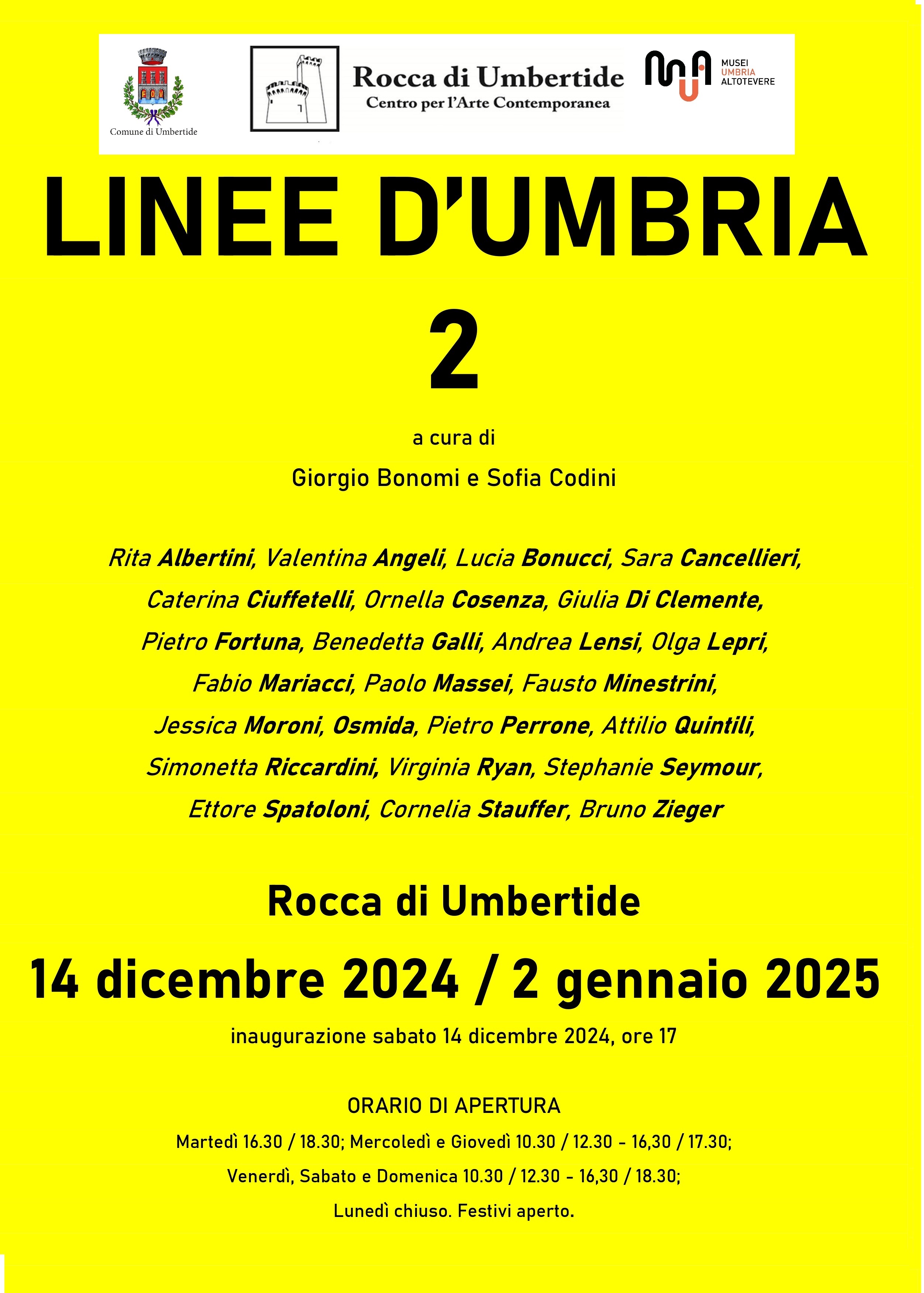 “Linee d’Umbria 2”: alla Rocca di Umbertide un viaggio nell’arte contemporanea umbra – Sabato 14 dicembre l'inaugurazione