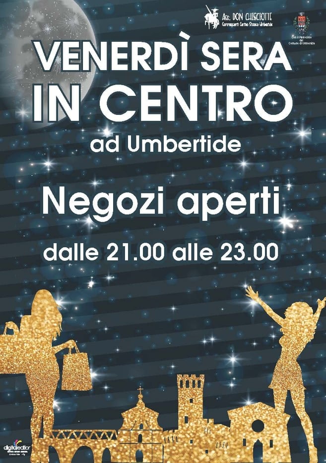 Torna “Venerdì sera in centro”, negozi aperti la sera per rivitalizzare il centro della città