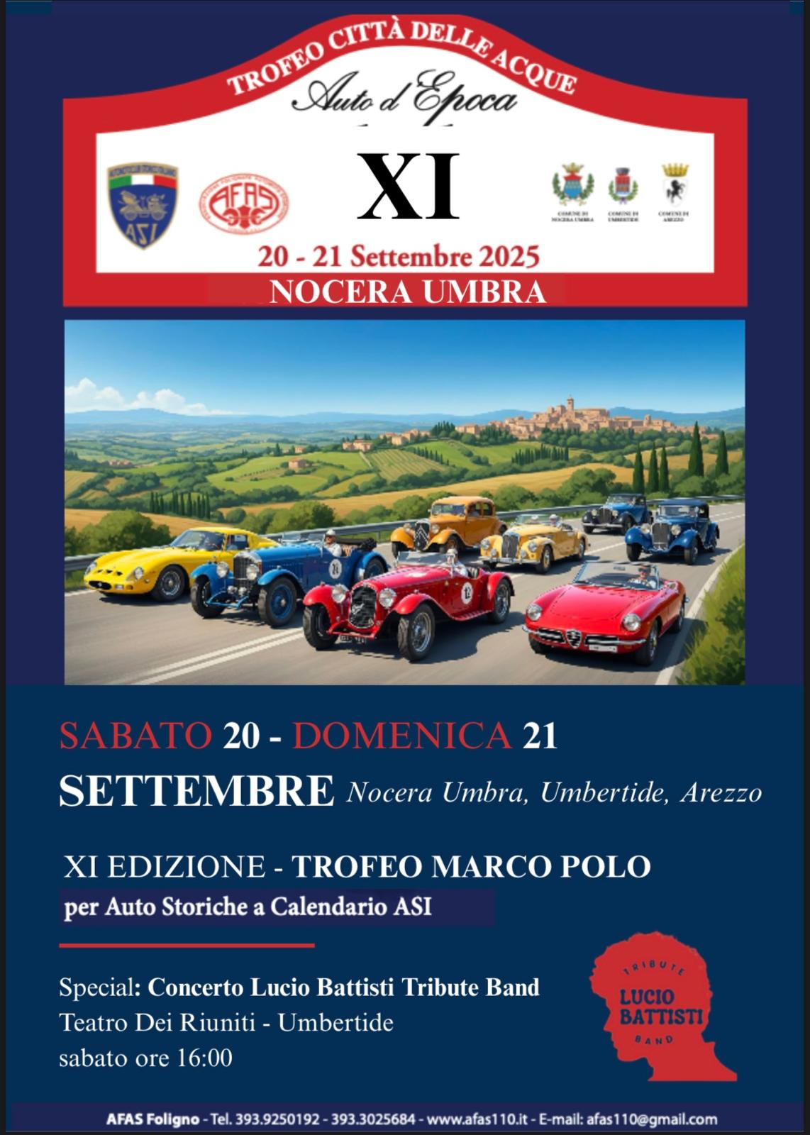 XI Trofeo Città delle Acque – Auto d’Epoca (Tappa di Umbertide)