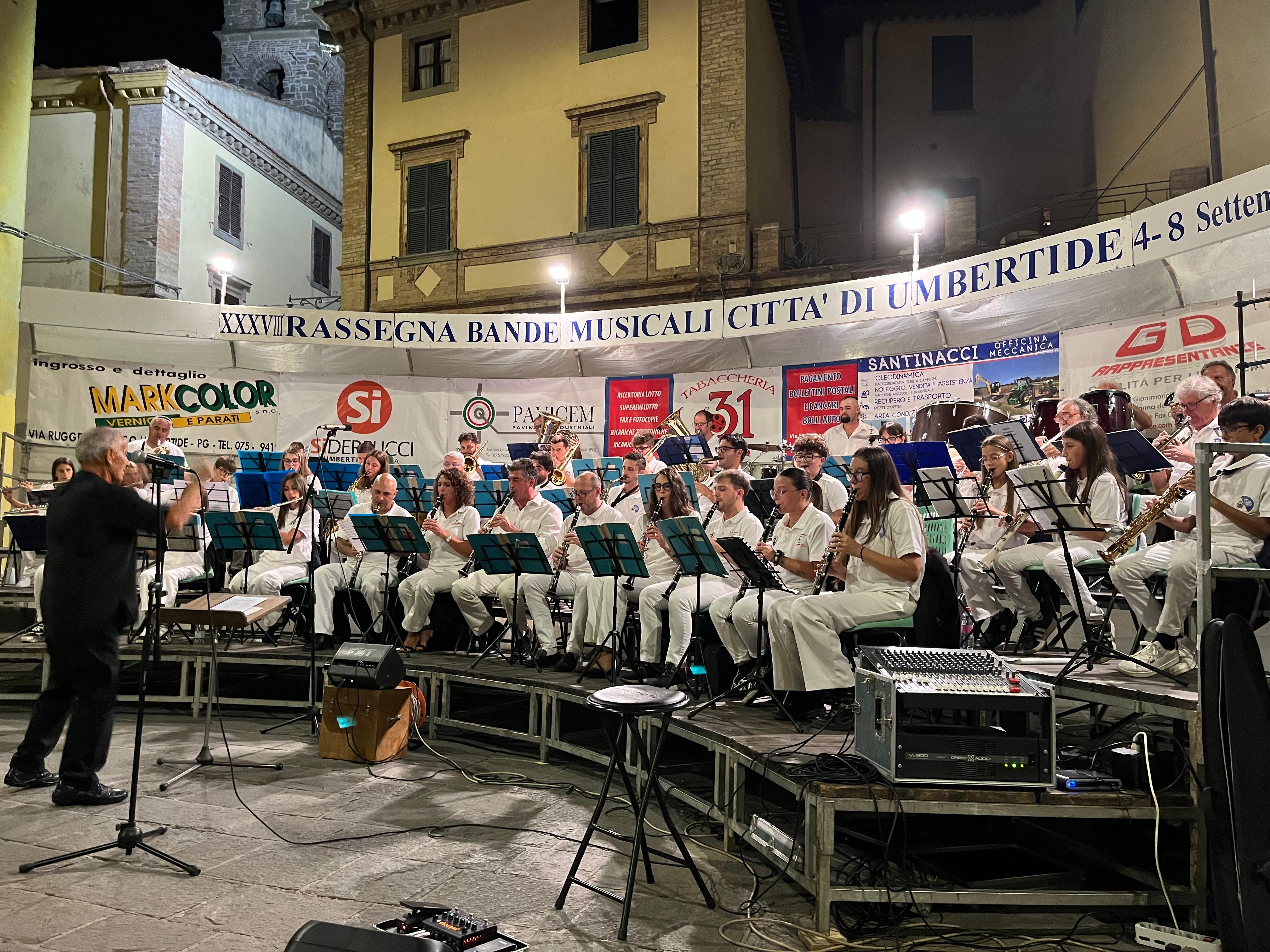 Nella serata di lunedì 8 settembre, giornata del Patrono cittadino della Madonna della Reggia si è esibita la Banda Musicale “Città di Umbertide” - M° Galliano Cerrini