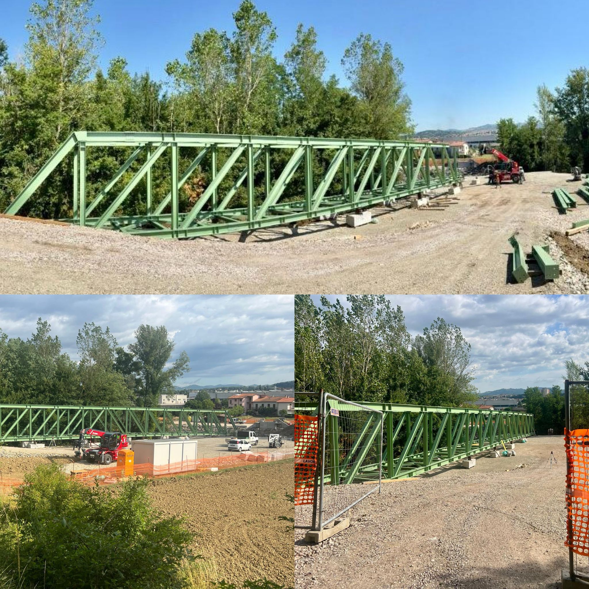 PRONTO IL VARO DEL PONTE SUL TEVERE NEI PRESSI DELLA CENTRALE IDROELETTRICA DI MOLA CASANOVA