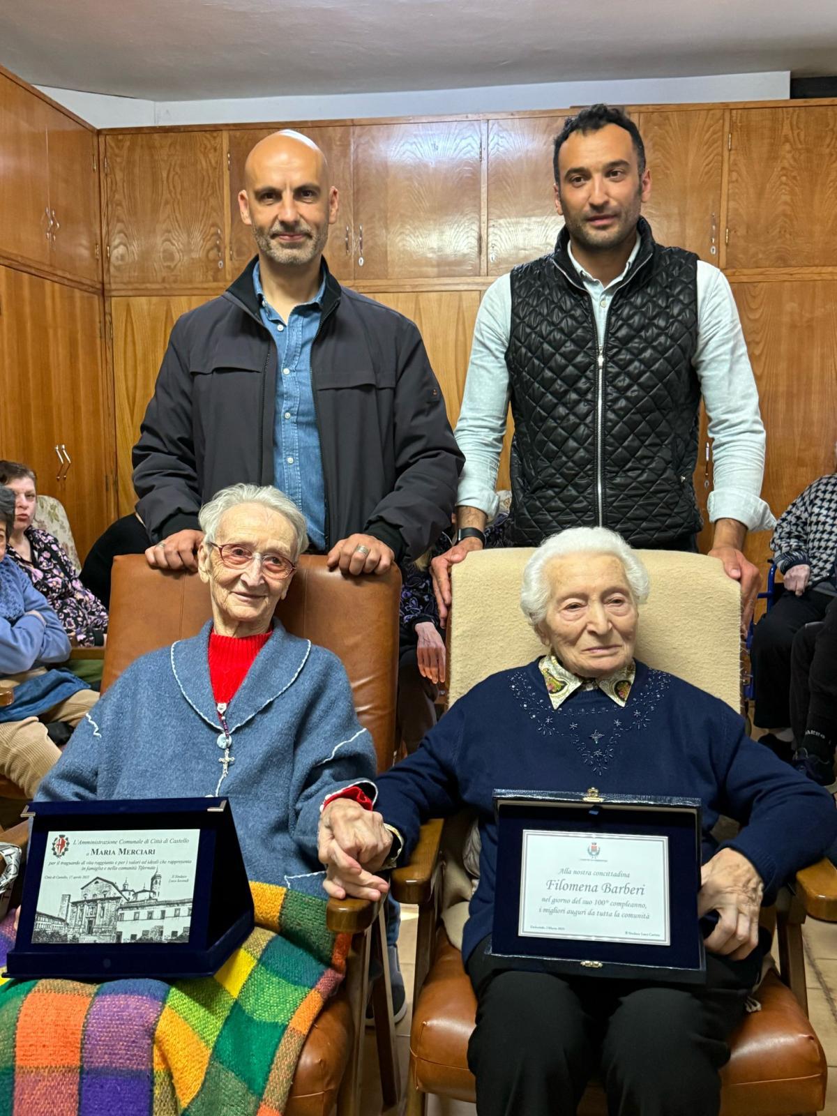 COMPLEANNI SPECIALI DA GUINNES DEI PRIMATI: LA BELLA STORIA DI VITA E AMICIZIA DI MARIA E FILOMENA CHE HANNO FESTEGGIATO INSIEME IL RAGGIUNGIMENTO DEL SECOLO DI VITA E PIÙ