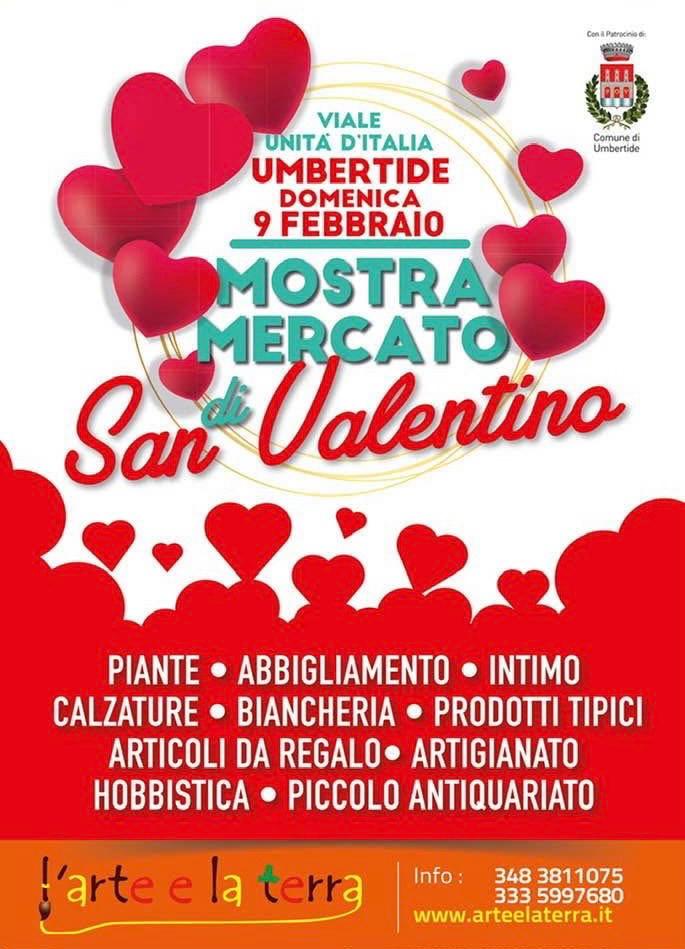 DOMENICA 9 FEBBRAIO ARRIVA LA QUARTA EDIZIONE DELLA MOSTRA MERCATO DI SAN VALENTINO IN VIALE UNITÀ D’ITALIA