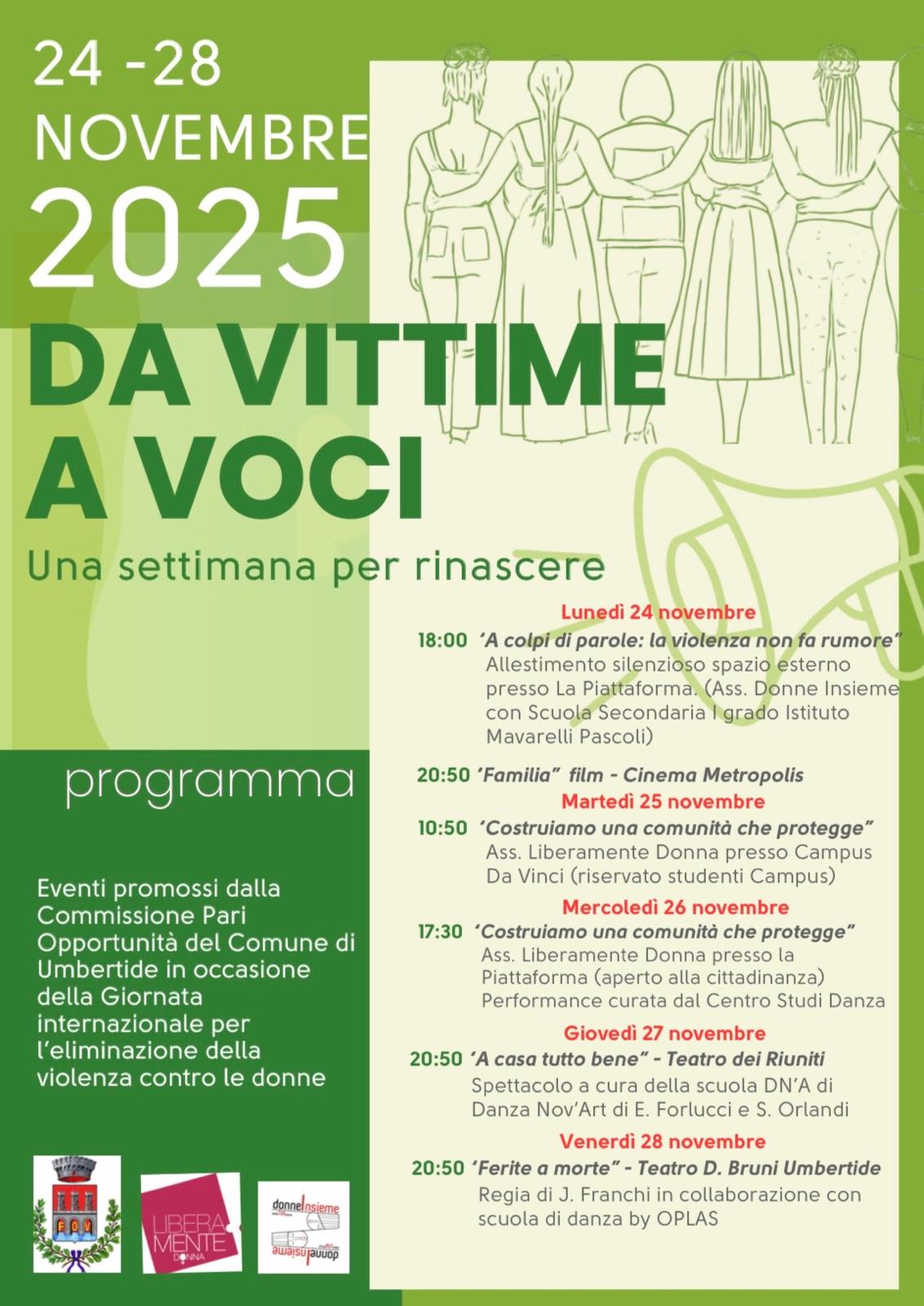 DA VITTIME A VOCI: UNA SETTIMANA PER RINASCERE