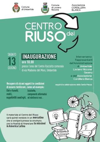 Sabato 13 giugno si inaugura il Centro del Riuso