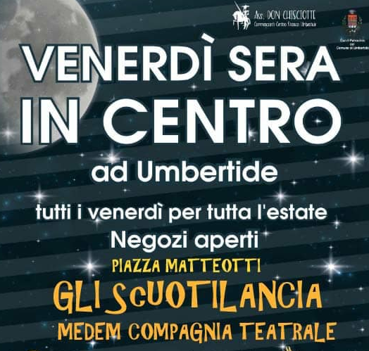 “Venerdì sera in centro”, il 31 luglio in piazza Matteotti si esibisce la Compagnia della Scuotilancia