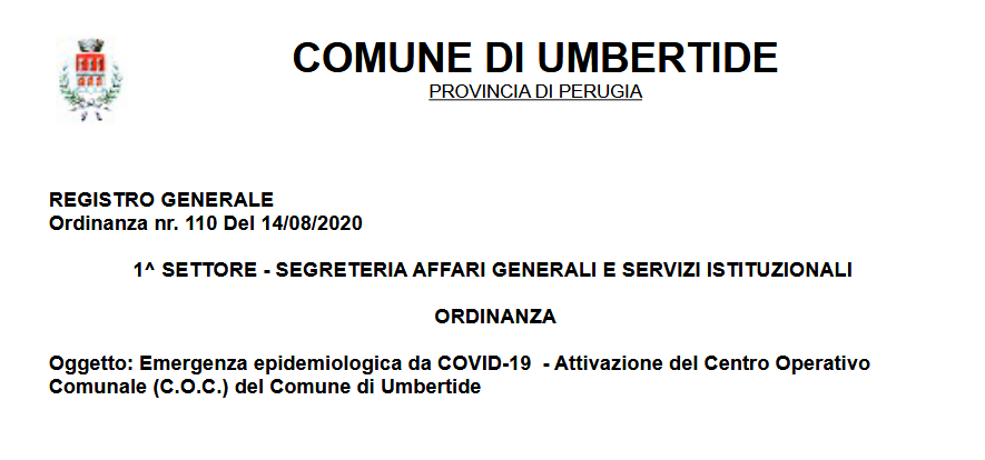 Soggetti positivi di ritorno dalle vacanze, firmata l'ordinanza per l'attivazione del Centro operativo comunale